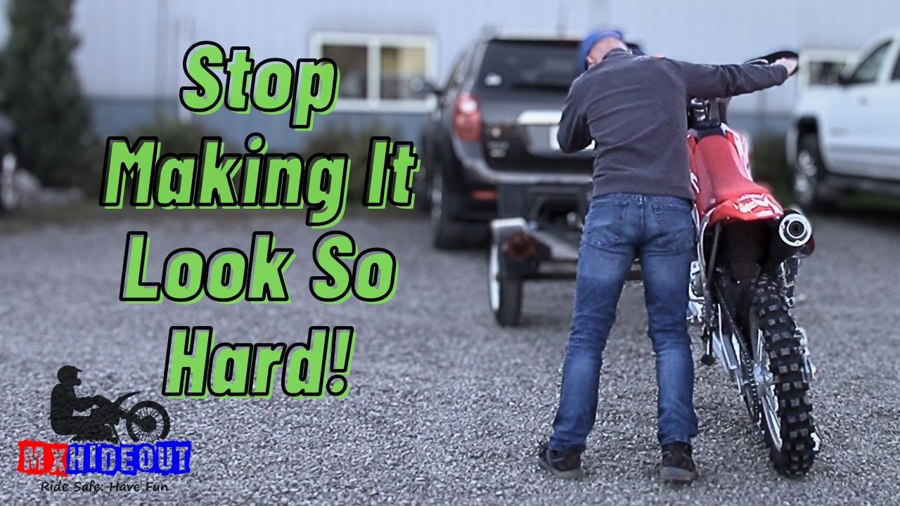 Loading A Dirt Bike 2 How To Safely Load A Dirt Bike By Yourself [1-Minute Tie-Down]