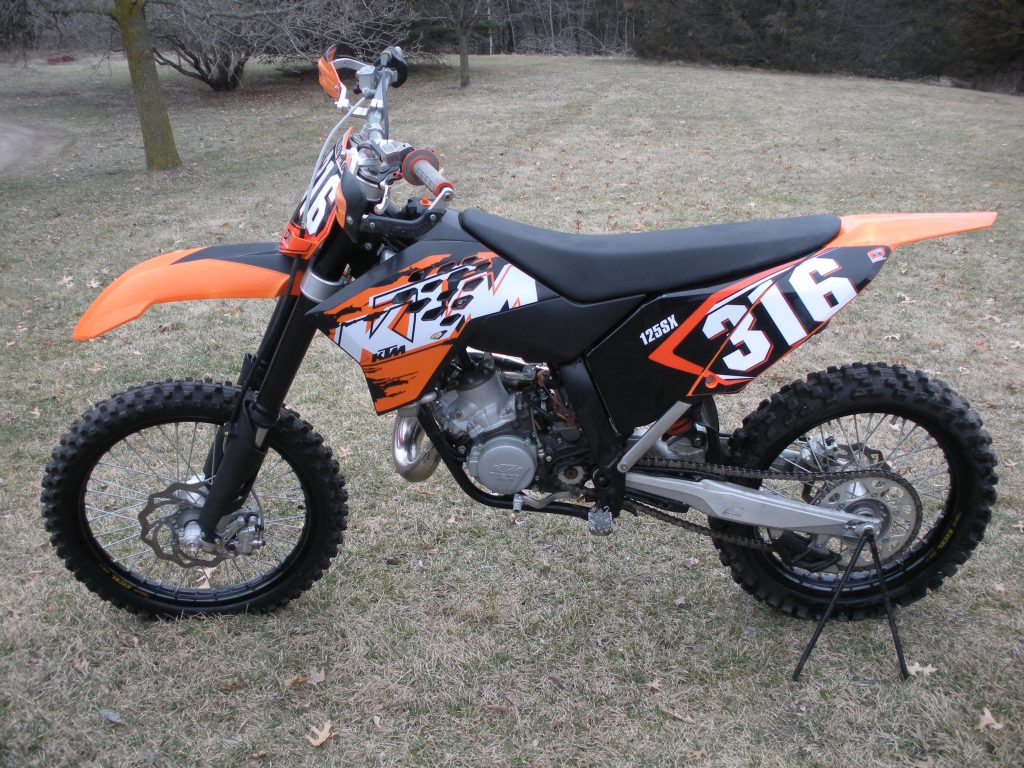 2008 KTM 144SX 2 stroke motocross bike