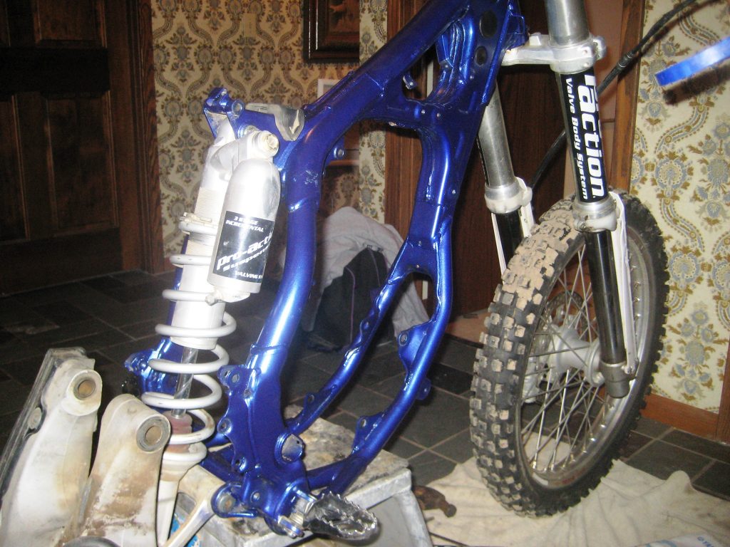 2004 Yamaha YZ125 rolling chassis with pro action suspension