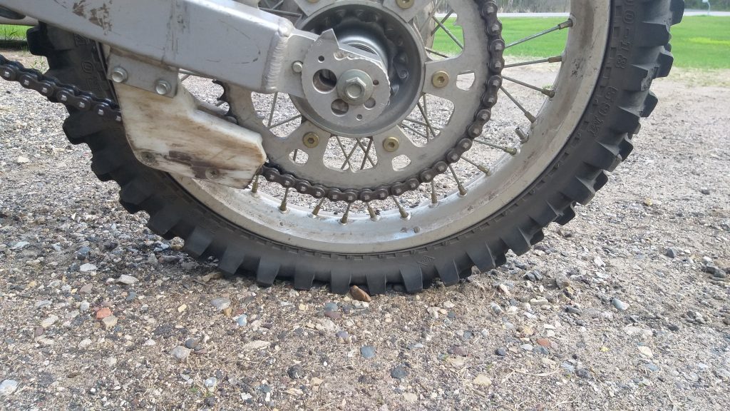 Dirt Bike with flat tire