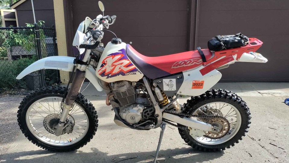 A Honda XR400 can be used for trail riding, adventure riding, and dual sport riding if you get it plated for the street