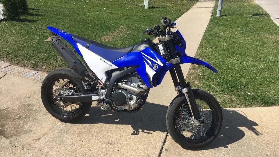 A stock 2008 Yamaha WR250X is a good beginner bike if you want to ride on the street.