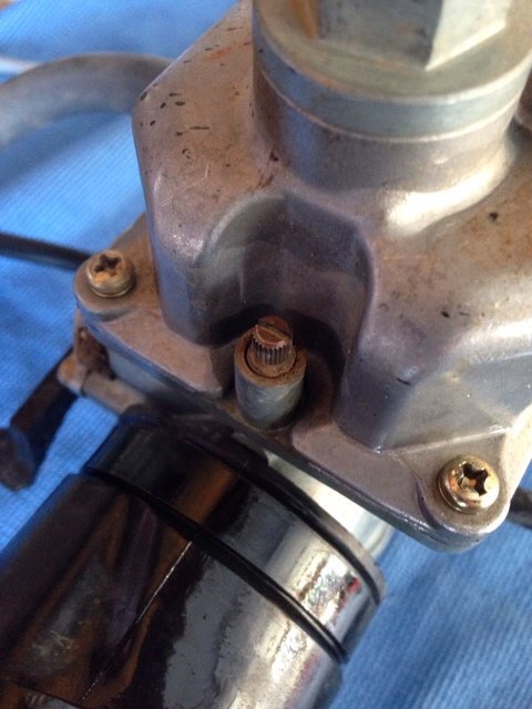 To adjust the fuel screw on a 4 stroke dirt bike you must locate it first. On this carb it's on the bottom of the body.