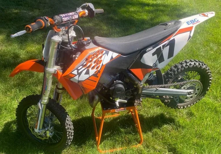 Stock 2011 KTM 65 SX 2 stroke kids motocross bike