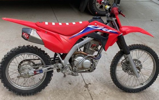 2022 Honda CRF125FB with the new generation frame and fuel injection with a Yoshimura exhaust