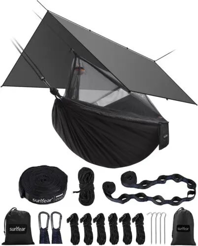 Hammock Camping with Rain Fly Tarp and Net Dirt Bike Camping Trip Guide [25 ESSENTIAL Items]