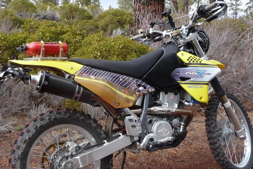 Suzuki DRZ400 MSR Fuel Bottles How To Carry Extra Fuel On A Dirt Bike & Why You Shouldn’t