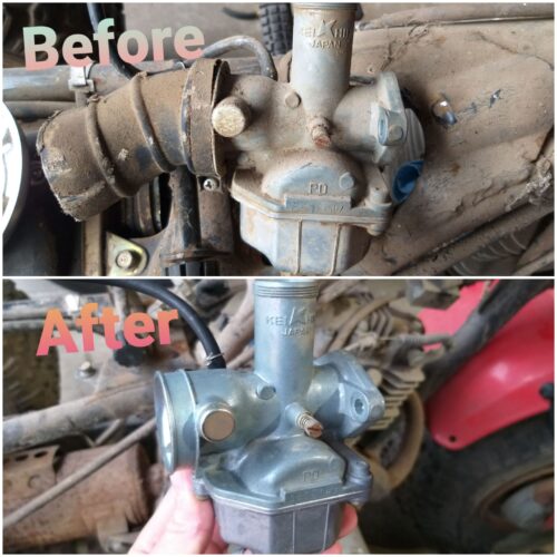 Carb Cleaning Before After Fager Powersports